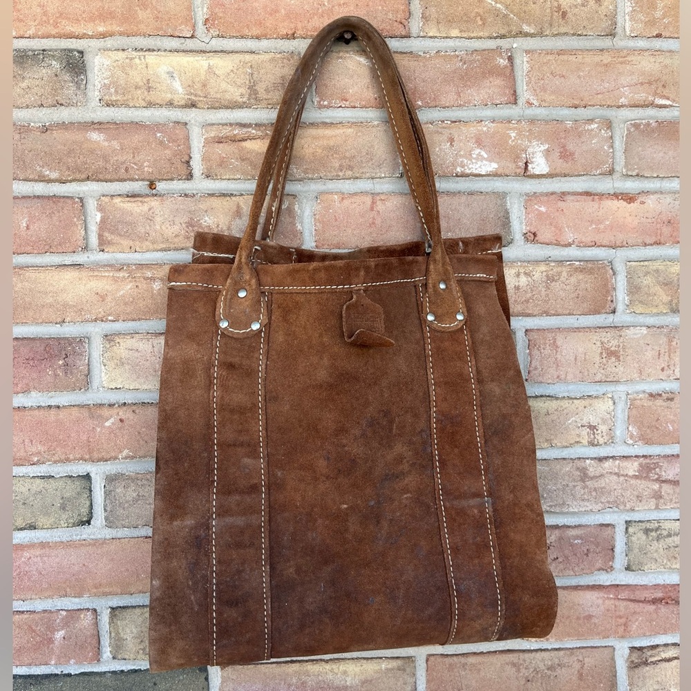 Brown Suede Firewood Carrier
